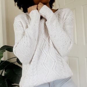 Old Navy • Speckled Cable Knit Sweater